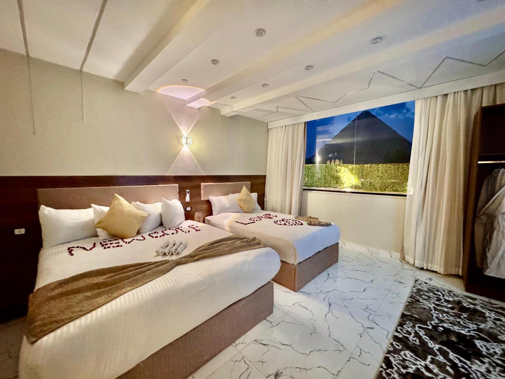 New Golf Pyramids View Hotell Kafret el-Gabal Exteriör bild